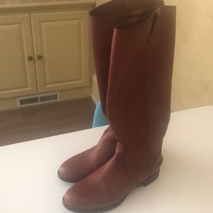 Madewell brown leather boots, size 8.
